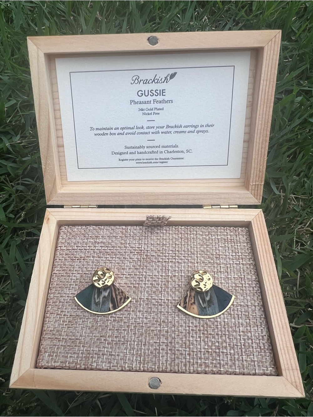 Brackish / Gussie Earrings / Pheasant